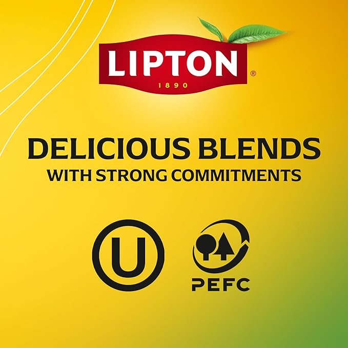 Lipton Smooth Mint with Lemon Peels Tea Bags, Caffeine Free Tea, Fruit and Herbal Tea, Individually Wrapped, 80 Total tea Bags (20ct - Pack of 4)