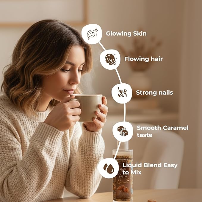 Collagen Coffee Creamer by Owl & Ox – Biotin-Infused for Healthy Hair, Skin & Nails | Keto, Dairy-Free, Sugar-Free, Gluten-Free | Liquid Salted Caramel | 30 Servings