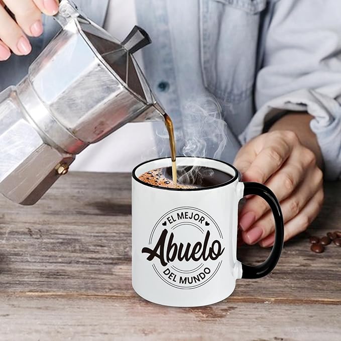 Grandpa Gifts, Best Abuelo Gifts In Spanish, El Mejor Abuelo Del Mundo Coffee Mug, El Abuelo Gift, Regalos Para Abuelo, Father's Day Birthday Christmas Gift for Grandpa, Abuelo Mugs, 11Oz