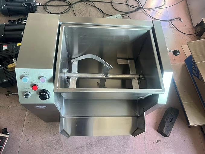 Commercial Dough Mixer,Dough Kneading Machine,50L Tank Electric Flour-Mixing Machine,Meat Mixer, Adjustable Speed,2 Stirring Rods,1 for Dough Mixer,1 for Meat Mixer,Capacity 55Lb/H