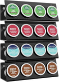 K Cup Holders, Acrylic Coffee Pods Organizer Stand Magnetic & Self-Adhesive for Kitchen Wall, Cabinet, Fridge (4 Pack for 16 Pods)