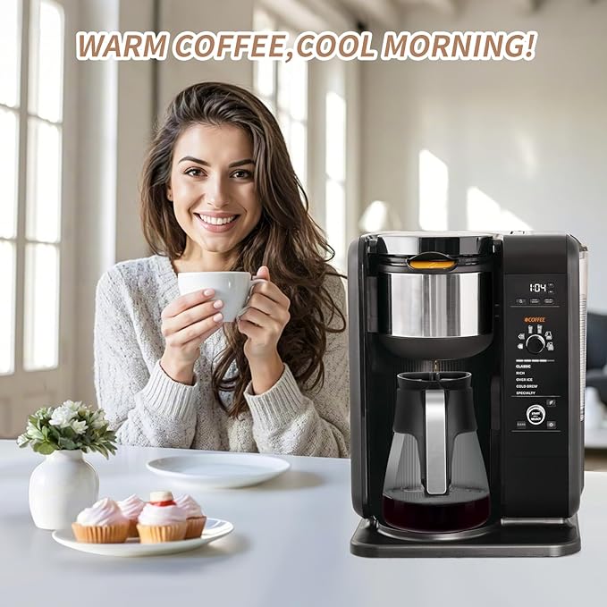 10 Cup Coffee Pot Replacement for Ninja Specialty Coffee Maker, Glass Coffee Carafe Compatible with Ninja CM401 CM371 CP300 CP301 CM300 CM400 CF091 ect.