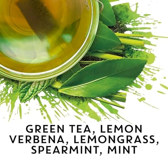 TAZO Tea Bags, Regenerative Organic: Refresh Mint Herbal Tea, Zen Green Tea, & Green Ginger Tea 16 CT (1ea) (Variety Pack)