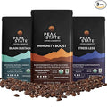 Peak State Coffee with Benefits, 3 Bag Variety Pack – Mushroom Coffee, Low Acid & Smooth, Immunity Boost, Brain Sustain & Stress Less, Organic Whole Bean, Gluten Free, 12 oz. Each