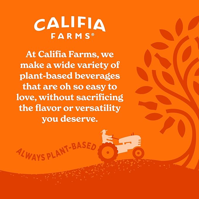 Califia Farms - Pumpkin Spice Oat Barista Blend Oat Milk, 32 Oz (Pack of 6), Shelf Stable, Dairy Free, Plant Based, Vegan, Gluten Free, Non GMO, High Calcium, Milk Frother, Creamer, Oatmilk