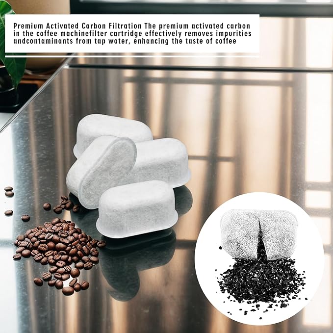 UNIV1CFLTR6PK Coffee Maker Water Filter Replacement For GE Cafe Drip Coffee Maker Carbon Coffee Filter for Models G7CDABSSTSS, G7CDAASSTSS, C7CDAAS3PD3, C7CDAAS4PW3, 8 Pcs