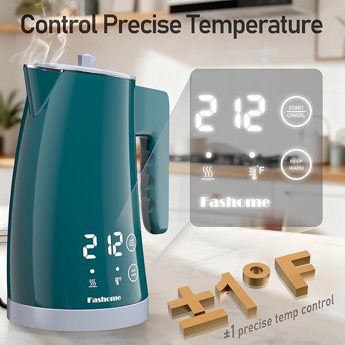 electric kettle with 5 presets temperature control (Green)