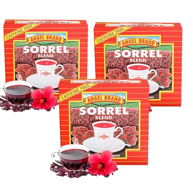 Angel Brand Sorrel Tea Bags 20 – Pack of 3 – Hibiscus Flower Tea for Refreshing Flavor &
