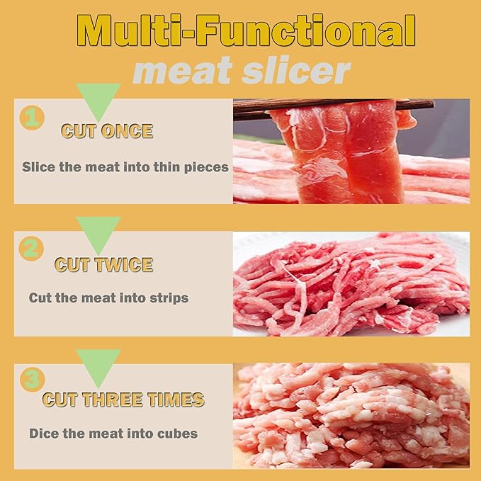 5mm Electric Meat Cutter Commercial Meat Slicer Fresh Meat Shredded Machine for Meat Slicing Shredding Dicing