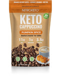 Keto Cappuccino - Pumpkin Spice - Keto Instant Coffee Mix with MCT Oil - Low Carb/High Fat, Organic Coffee Supports Ketosis - Energy Coffee - No Sugar - Made in USA – 28 Servings