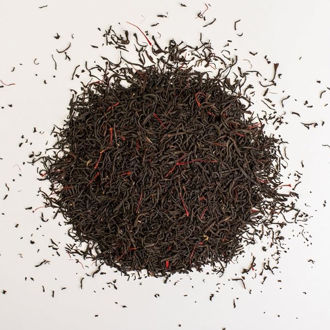 Eupherbia Saffron Black Tea, Handpicked, Highland Grown Whole Leaf Tea, Enriched with 3 Grams of Premium Saffron Threads, Brisk, Earthy, Aromatic, 227g (8 oz)