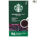 Starbucks VIA Instant Coffee, Dark Roast Coffee, French Roast, 100% Arabica, Single-Serve, 1 Box (8 Packets)