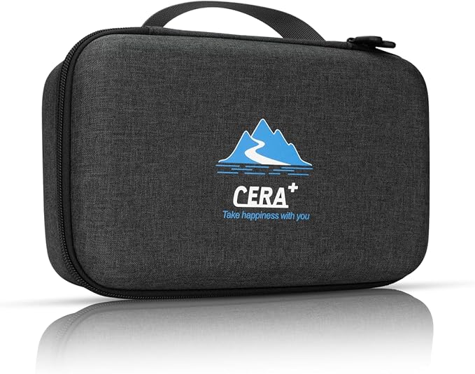 CERA+ Portable Electric Coffee Maker Carrying Bag Waterproof Sturdy EVA Portable Coffee Maker Storage Case Hand Hold Belt, Suitable for Travelling, Office, Camping