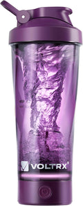 VOLTRX VortexBoost Electric Shaker Bottle, USB C Rechargeable Protein Shake Mixer, Shaker Cups for Protein Shakes and Meal Replacement Shakes, BPA-Free, Made with Tritan,Purple