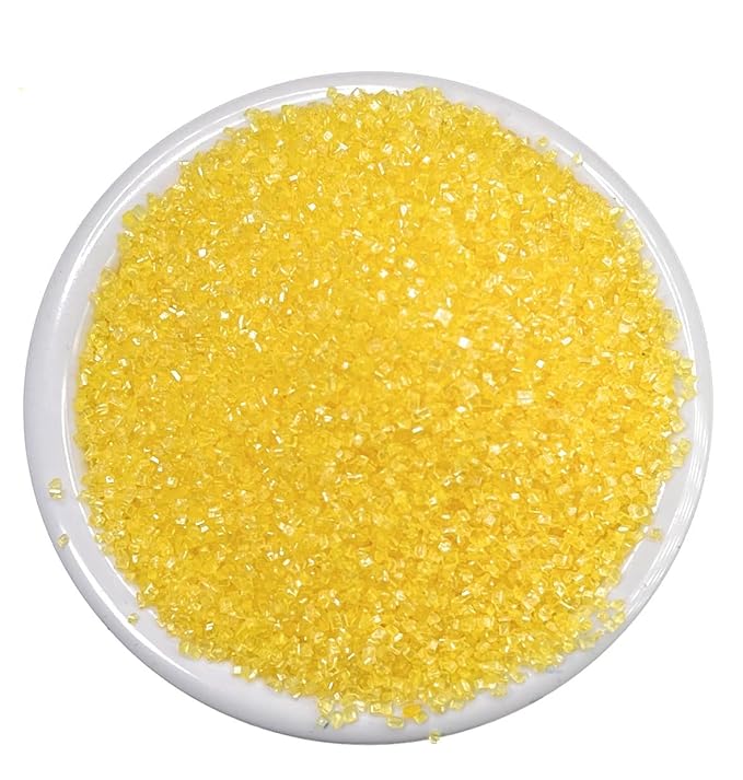 Ultimate Baker - Sanding Sugar, Yellow - Vibrant, Naturally Colored Baking & Decorating Sugar, Perfect for Sprinkling on Cakes, Desserts & Confections, Medium Crystal - 8oz