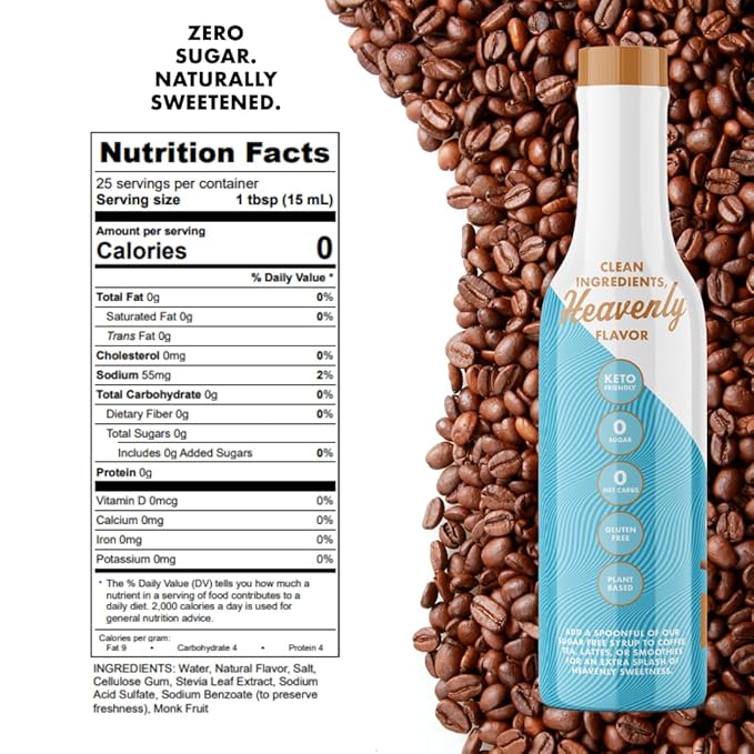 Miss Mary’s Sinless Syrups Fall Collection - Stevia Based, No Sugar Alcohols or Sucralose, No Artificial Sweeteners, Natural Ingredients, Coffee Tea Cocoa Dessert, Keto Friendly. 3 Pack Includes Apple Crisp, Hazelnut, and Pumpkin Spice.