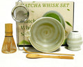 Matcha Whisk Set, 6 Piece Matcha Kit with Bamboo Whisk Ceramic Bowl with Spout Sifter Scoop Traditional Japanese Tea Accessories for Home or Gifts (set of 6)