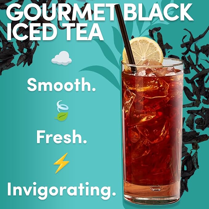 Sarasota Tea, 1 Gallon Tea Bags, Gourmet Black Orange Pekoe Iced Tea Bags, Iced Tea Packs, (48 Count)