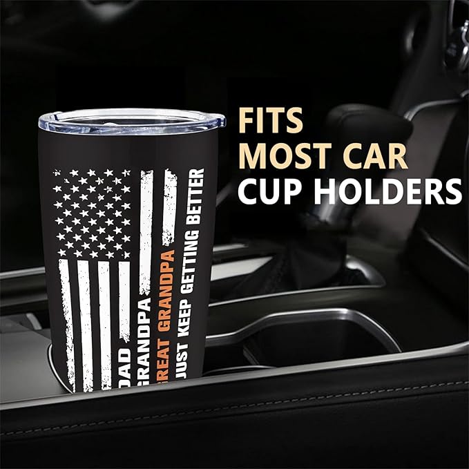 Great Grandpa Gifts, Christmas Gifts for Great Grandpa, Great Grandfather Gift from Grandkids, Promoted to Great Grandfather Gift, 20 oz Stainless Steel Tumbler