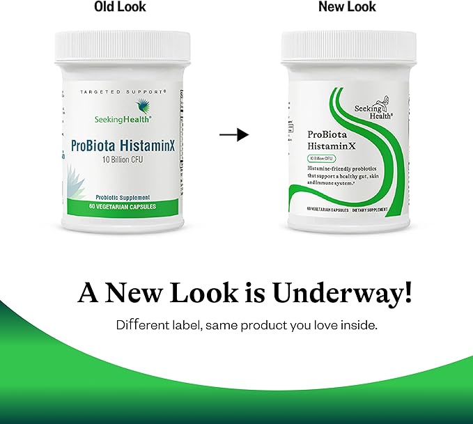 Seeking Health ProBiota HistaminX - Digestion Supplement for Gut Health Support - Support Histamine with Lactobacillus Plantarum & Lactobacillus Salivarius - Support Immune & Skin Health - 60 Capsules