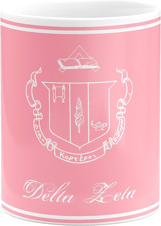 Delta Zeta Ceramic Coffee Mug 11 OZ Tea Cup (Delta Zeta - 2)