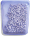 Stasher Premium Silicone Reusable Food Storage Half Gallon Bag, Amethyst, Microwave, Sous Vide, Dishwasher, Oven and Freezer Safe, BPA Free, Leak-free, Eco-friendly, 64 Oz