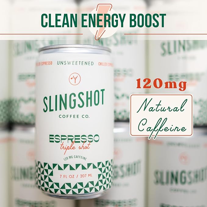 Chilled Espresso - Triple Shot Ready-to-Drink Coffee, 7oz Cans (12 Pack) | Organic Italian Espresso Blend with Silky Smooth Flavor, with Notes of Caramel, Baking Spice & Dark Fruit