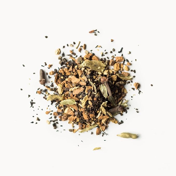 Rishi Tea Masala Chai Black Loose Leaf Tea Blend - Organic, Assam with Whole Spices, Energizing & Caffeinated - 4 Ounces, 9+ Servings