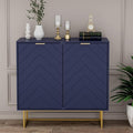 Scurrty 31.5'' Sideboard Buffet Cabinet with Storage, Navy Blue Accent Cabinet with Doors & Adjustable Shelf for Living Room & Kitchen (2 Doors)