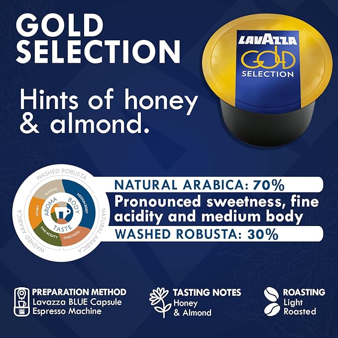 Lavazza Blue Coffee Pods Variety Pack – 30 Count – Includes Top Class, Gold Selection & Caffè Crema (10 Each) – Single-Serve, Keto-Friendly Arabica & Robusta Blend – Light, Medium & Dark Roasts