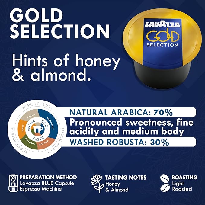 Lavazza Blue Coffee Pods Variety Pack – 30 Count Sampler (6 Each of Top Class, Gold Selection, Caffè Crema, Decaf & Gran Espresso) – Compatible with Lavazza Blue Machines – Premium Italian Espresso Capsules