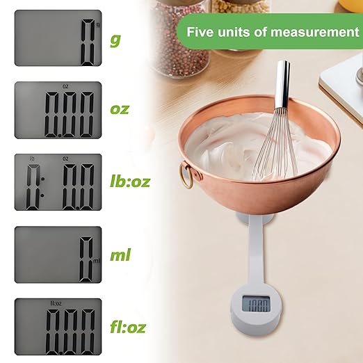 Compact Folding Digital Kitchen Scale, Highly Accurate Portable Food Scale with LCD Display, Auto Power Off and Tare Features, for Measuring Intake of Healthy Eating People (White)