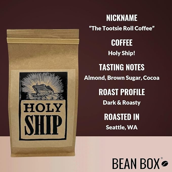Bean Box Holiday Coffee Sampler - Holy Ship!, 2-Pack, Whole Bean Coffee