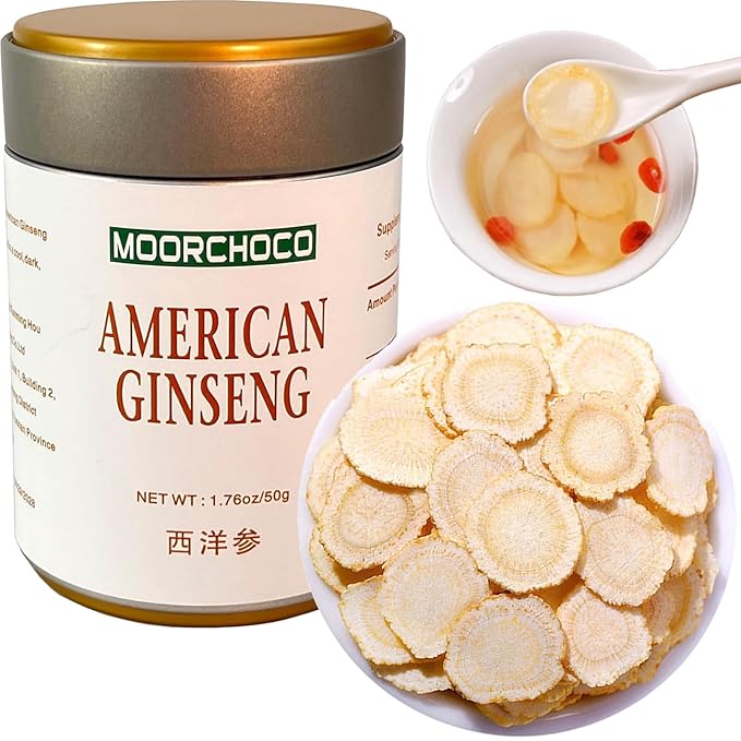 American Ginseng-Pure and Natural Herbal Tea -Chinese herbal medicine- 西洋参片 1.76oz/50g (American ginseng)