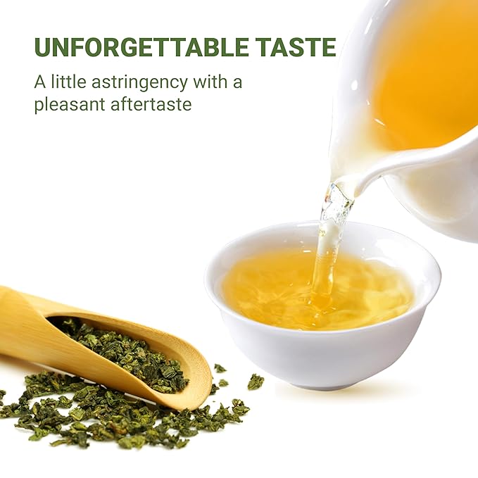 doanhdang - 7 Oz Premium Oolong Tea, Vietnamese Oolong Loose Leaf Tea with Fresh Taste, CauDat Oolong Tea in High Mountain, For Morning Companion, Vietnamese Golden Lily Tea (JinXuan Oolong)