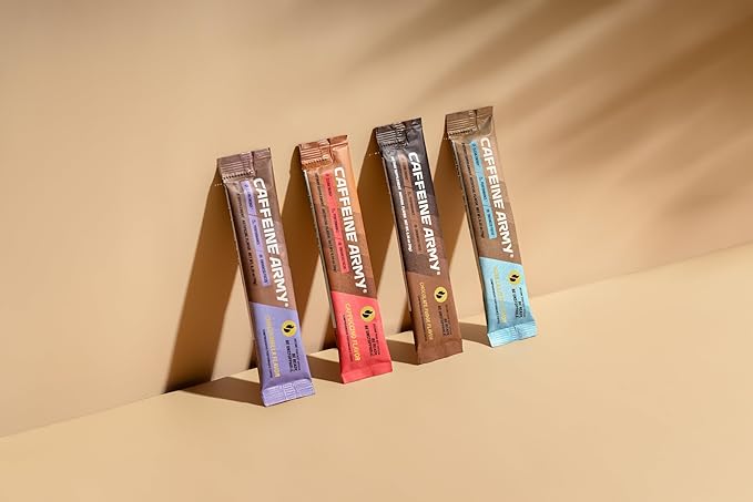 CAFFEINE ARMY Variety Pack | Comprehensive Functional Coffee with MCTs, CoQ10, Collagen and Adaptogens: Clean Energy + Supports Daily Attention, No Jitters or Crash |12 Stick (4.02 oz)