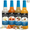 Syruvia Sugar Free Coffee Syrup Variety Pack: French Vanilla, Salted Caramel, Hazelnut, and Vanilla - Gluten-Free, Kosher, 25.4 fl oz Bottles - Enhance Your Coffee Experience,