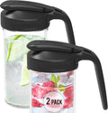 Masontops Multi Pour Top Mason Jar Lid with Handle - Wide Mouth Mason Jar Pour Spout Lid Pourer - Ball Mason Jar Pitcher Lid with Handle and Flip Cap