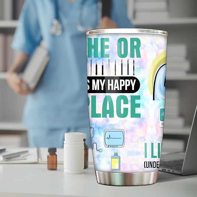 Surgical Tech Tumbler - Stainless Steel 20oz Straw Lid, Surgical Tech Week Gifts For Women Men, OR Technologist Gifts Bulk For Coworker Scrub Staffs Coffee Cups (ST03)