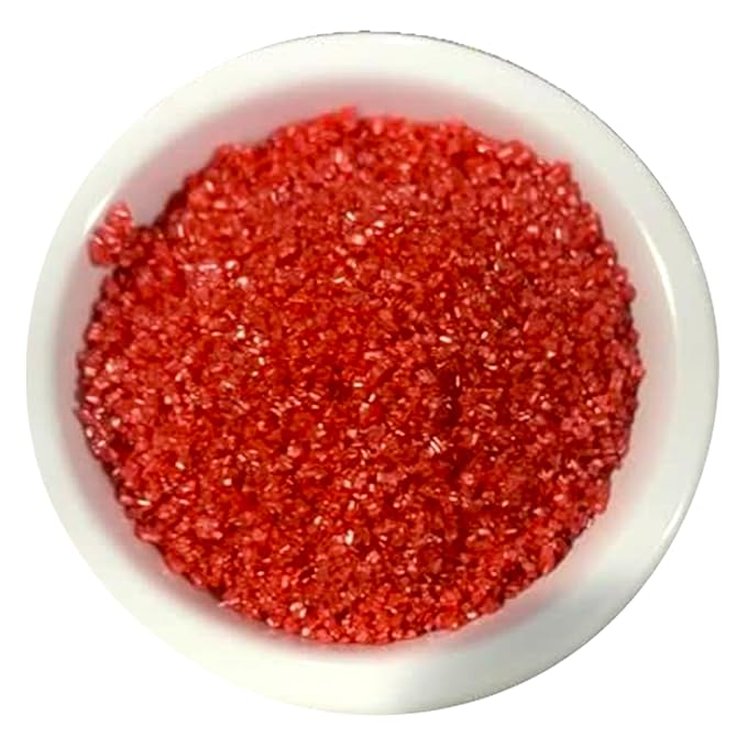 Ultimate Baker - Sanding Sugar, Red - Vibrant, Naturally Colored Baking & Decorating Sugar, Perfect for Sprinkling on Cakes, Desserts & Confections, Medium Crystal - 8oz