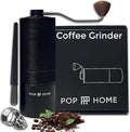 Manual Coffee Grinder - Stainless Steel Conical Burr Hand Mill for Espresso & French Press - Adjustable & Portable