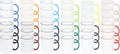 11oz White Ceramic Sublimation Coffee Mug Mixed 12 Colors Rim & Handle, Case of 36