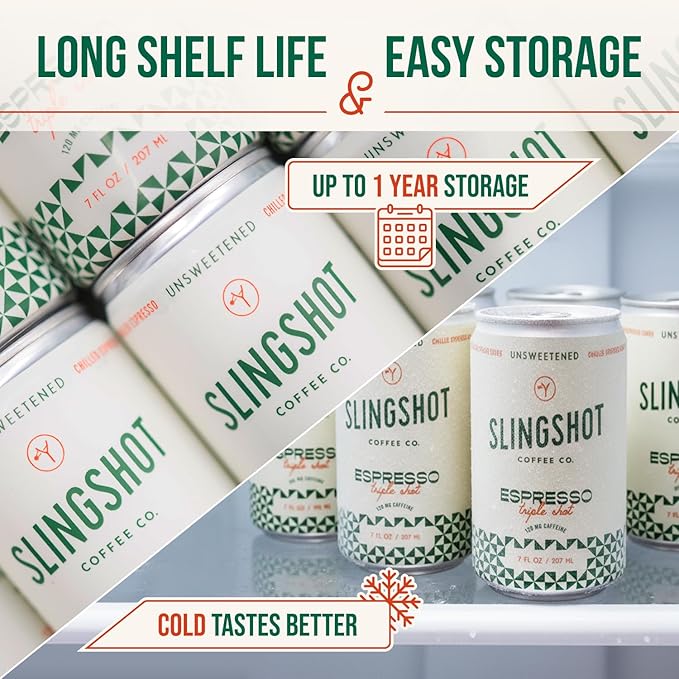Chilled Espresso - Triple Shot Ready-to-Drink Coffee, 7oz Cans (12 Pack) | Organic Italian Espresso Blend with Silky Smooth Flavor, with Notes of Caramel, Baking Spice & Dark Fruit