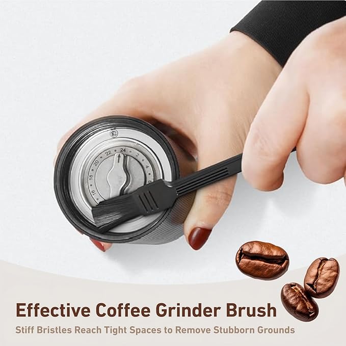 3Pcs Coffee Grinder Brush Set includ Cleaning Brush Latte Art Pen Espresso Coffee Stirrer 5 Needles Commercial and Home Use Coffee Cleaner Pot Brush Multifunctional Barista Accessories