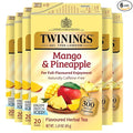 Twinings Mango & Pineapple Herbal Tea Individually Wrapped Bags, 20 Count (Pack of 6), Naturally Caffeine-Free, Enjoy Hot or Iced, 120 Teabags