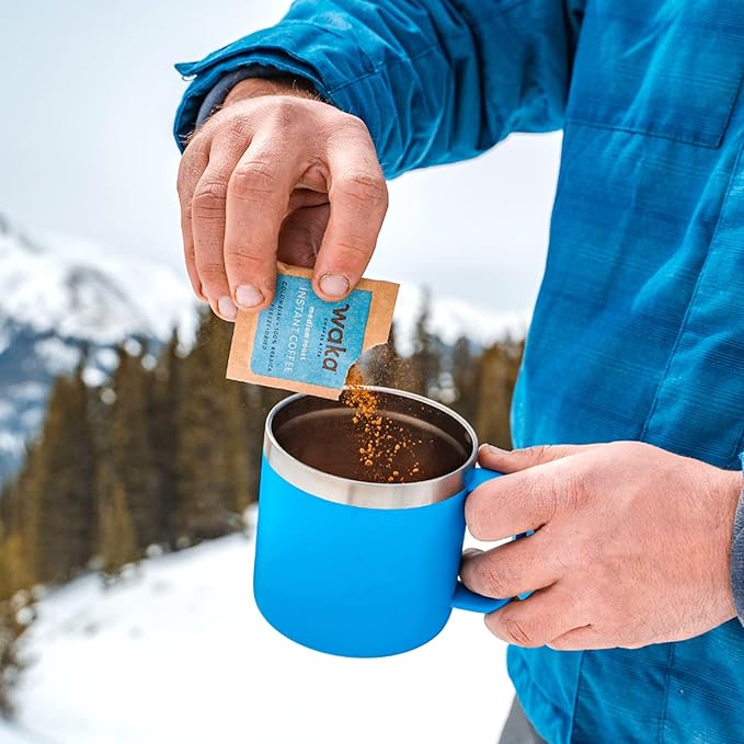 Waka Quality Instant Coffee — Origin Explorer 2 Box Combo — 100% Arabica Freeze Dried Beans — Ethiopia Dark Roast, Colombia Medium Roast, 8 packets per box