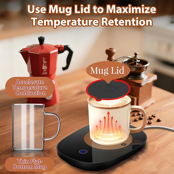 Coffee Warmer for Desk with Auto Shut Off,Coffee Mug Warmer for Desk with Auto Shut Off (Christmas Coffee Gifts)