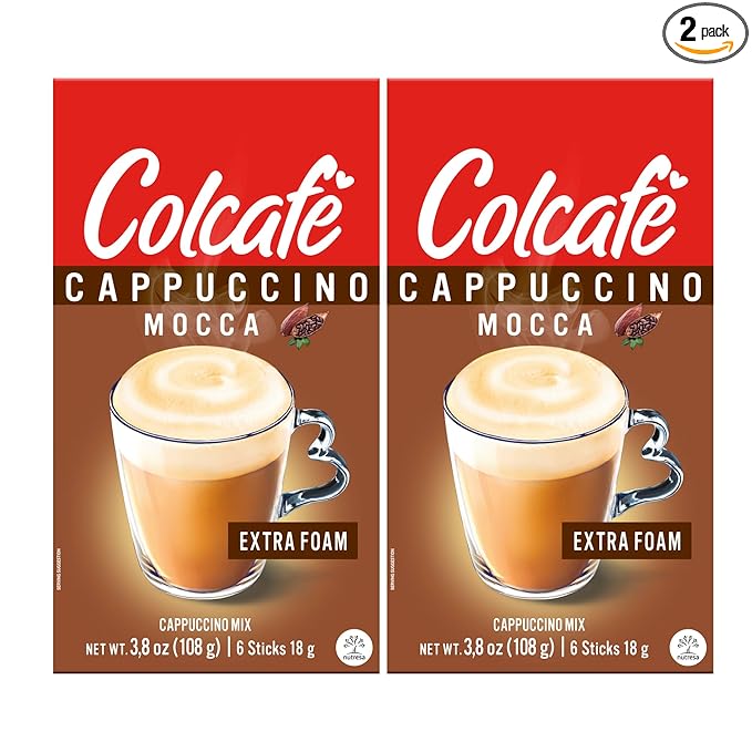 Colcafe Instant Mocca Cappuccino, 6 sticks per pack, Pack of 2
