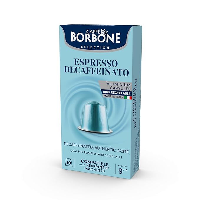 Caffè Borbone Decaffeinated Aluminum Capsules Compatible with Nespresso Original Machines, Medium Roast, 100 Count