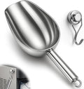 Stainless Steel Ice Scoop for Freezer with Magnetic Hook - Ice Scoop for GE Profile Opal 2.0 Nugget Ice Maker, for Kitchen Bar Party Accessories (Large)